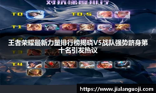王者荣耀最新力量排行榜揭晓V5战队强势跻身第十名引发热议